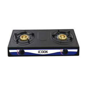 iCook IC204 Two-Burner Non-Stick Gas Cooker