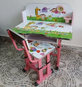 Generic Kids Study Table and Chair Set – Sturdy & Comfortable