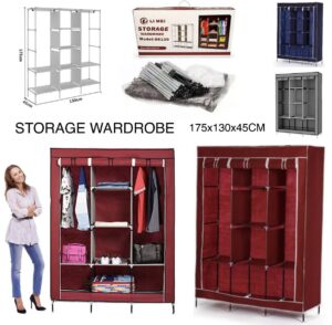 Three Column Metallic Wardrobe