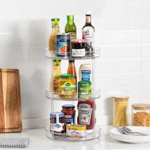 3-Tier Clear Lazy Susan Organizer