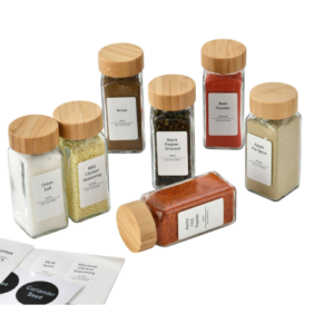 8Pcs Set Glass Storage Jars