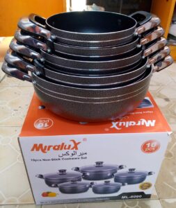 Miralux 10-Piece Nonstick Sufuria Cookware Set