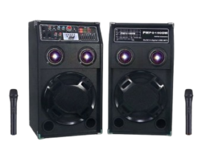 T1002 Dual Tower Karaoke Speaker System with Mic