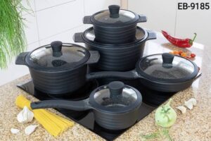 Edenberg EB9185 Black 10pcs Cookware Sets