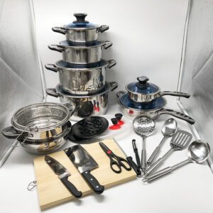Marwa 30-Piece Stainless Steel Cookware Set